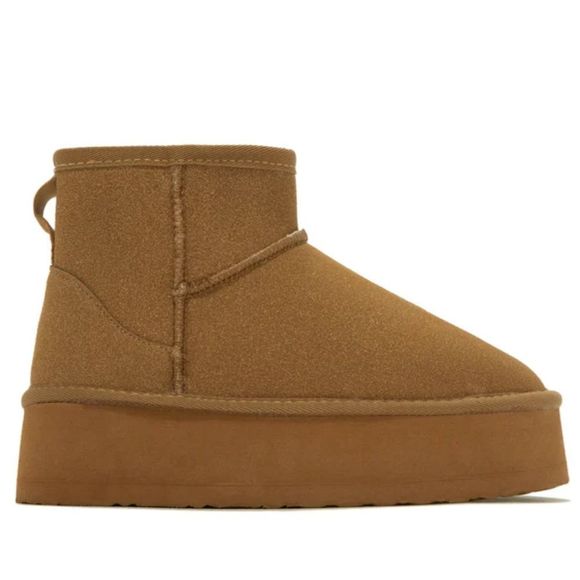 Chestnut Platform Mini Boots GENERIC BOOT - Picture 1 of 3